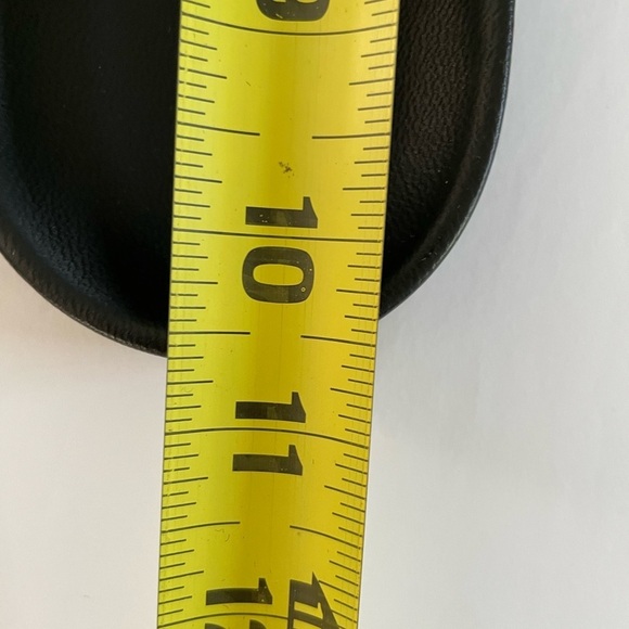 Fendi Black Shearling Vocabulary Pool Slides MENS 7 women 10 spell out logo - Picture 12 of 13